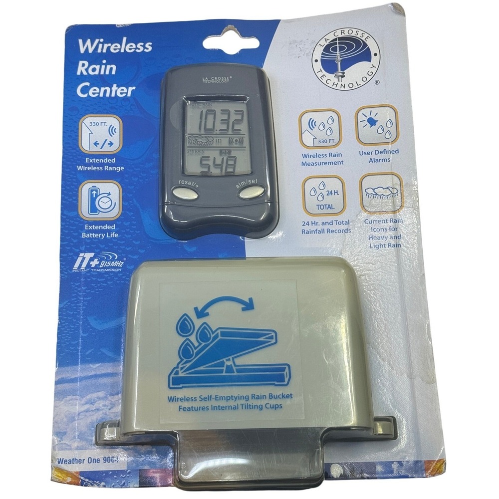 La Crosse Technology Wireless Rain Center WS-9004U-IT Digital Rain Gauge Bucket‎